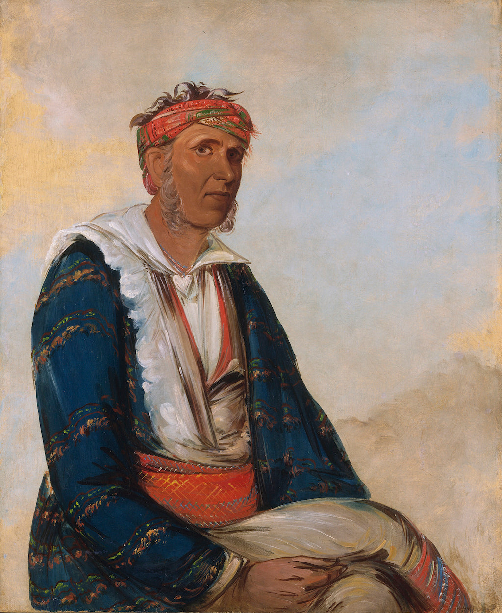 Cól-lee, a Band Chief, vintage artwork by George Catlin, A3 (16x12") Poster Print