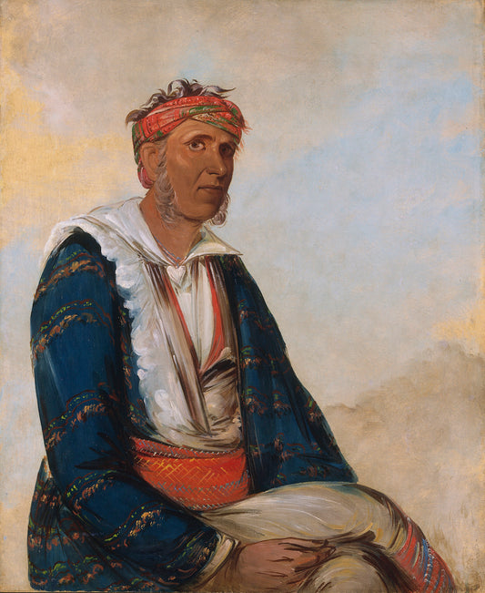 Cól-lee, a Band Chief, vintage artwork by George Catlin, A3 (16x12") Poster Print