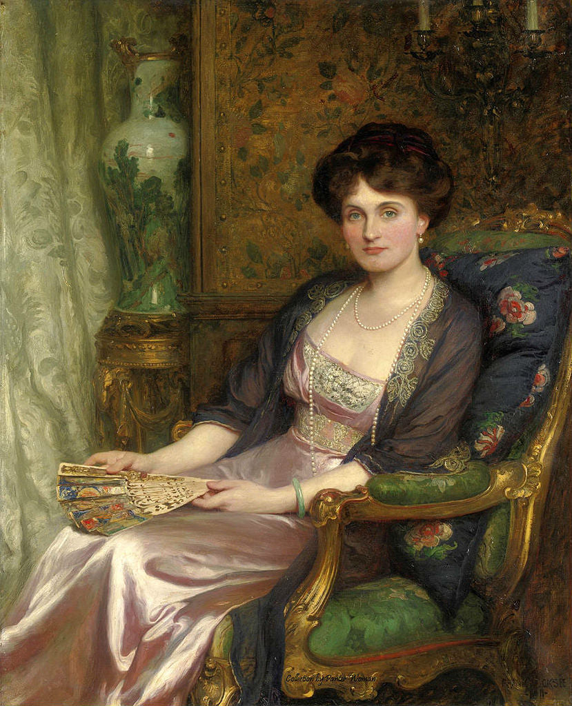 Mrs George Pinckard, vintage artwork by Sir Francis Bernard (Frank) Dicksee, 12x8" (A4) Poster