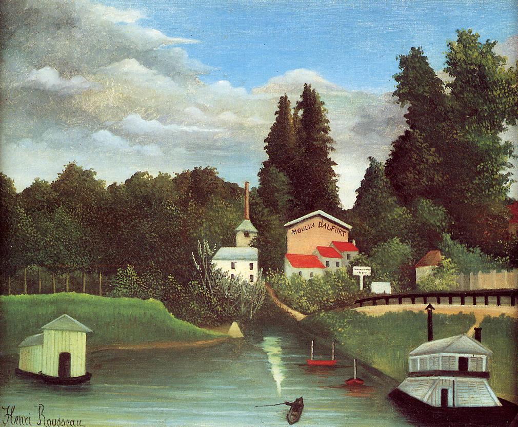 The Mill at Alfort by Henri Rousseau,A3(16x12")Poster