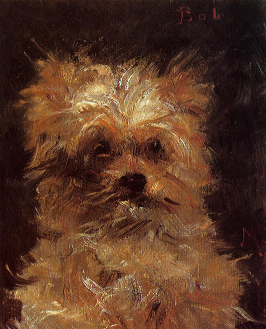 Bob, Griffon Dog, vintage artwork by Édouard Manet, 12x8" (A4) Poster