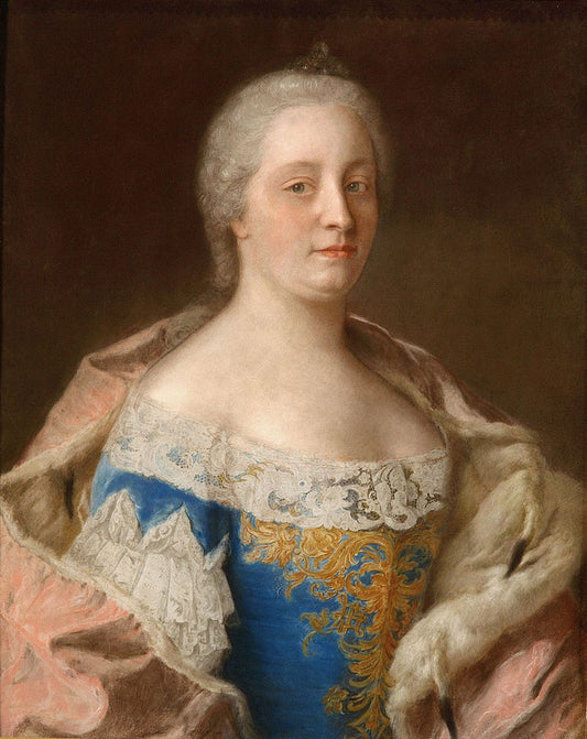 Empress Maria Theresia of Austria, vintage artwork by Jean-Étienne Liotard, 12x8" (A4) Poster