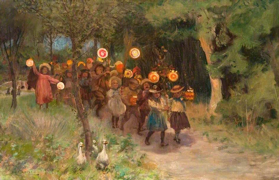 Halloween Frolics by James Elder Christie,16x12(A3) Poster