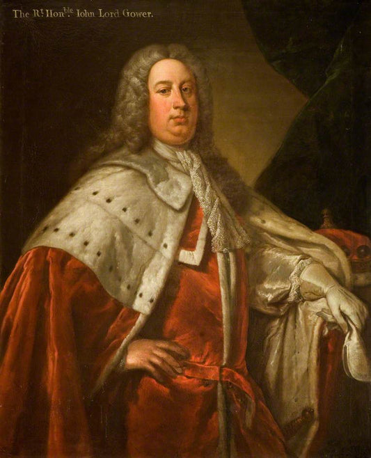 John Leveson Gower, vintage artwork by Attributed to Thomas Hudson, 12x8" (A4) Poster