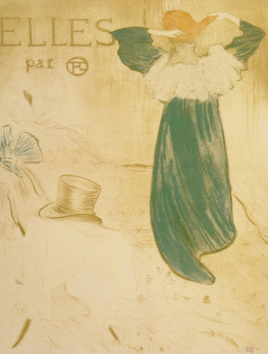 Elles: Frontispiece by Henri de Toulouse-Lautrec,A3(16x12")Poster