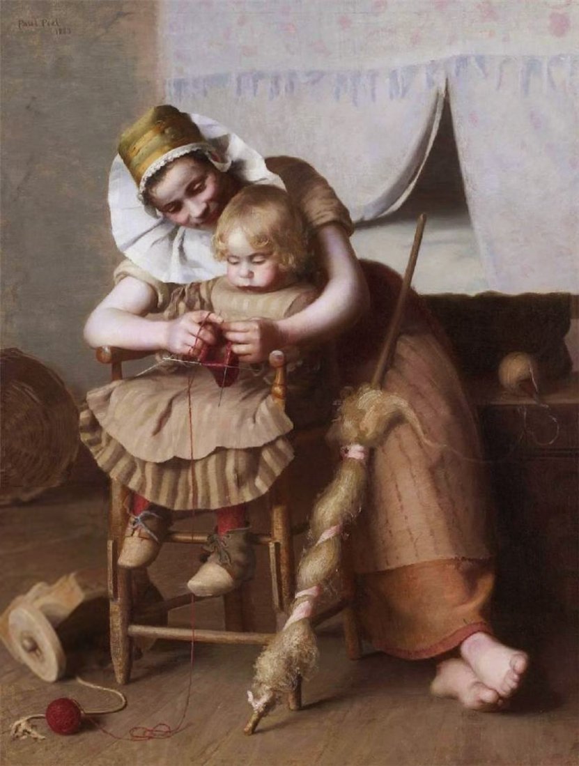 Mother’s Help by Paul Peel,A3(16x12")Poster
