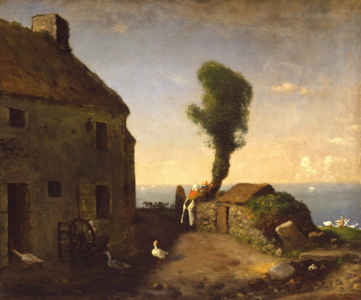 Le bout du village de Gruchy (The End of the Village of Gruchy), vintage artwork by Jean-François Millet, A3 (16x12") Poster Print