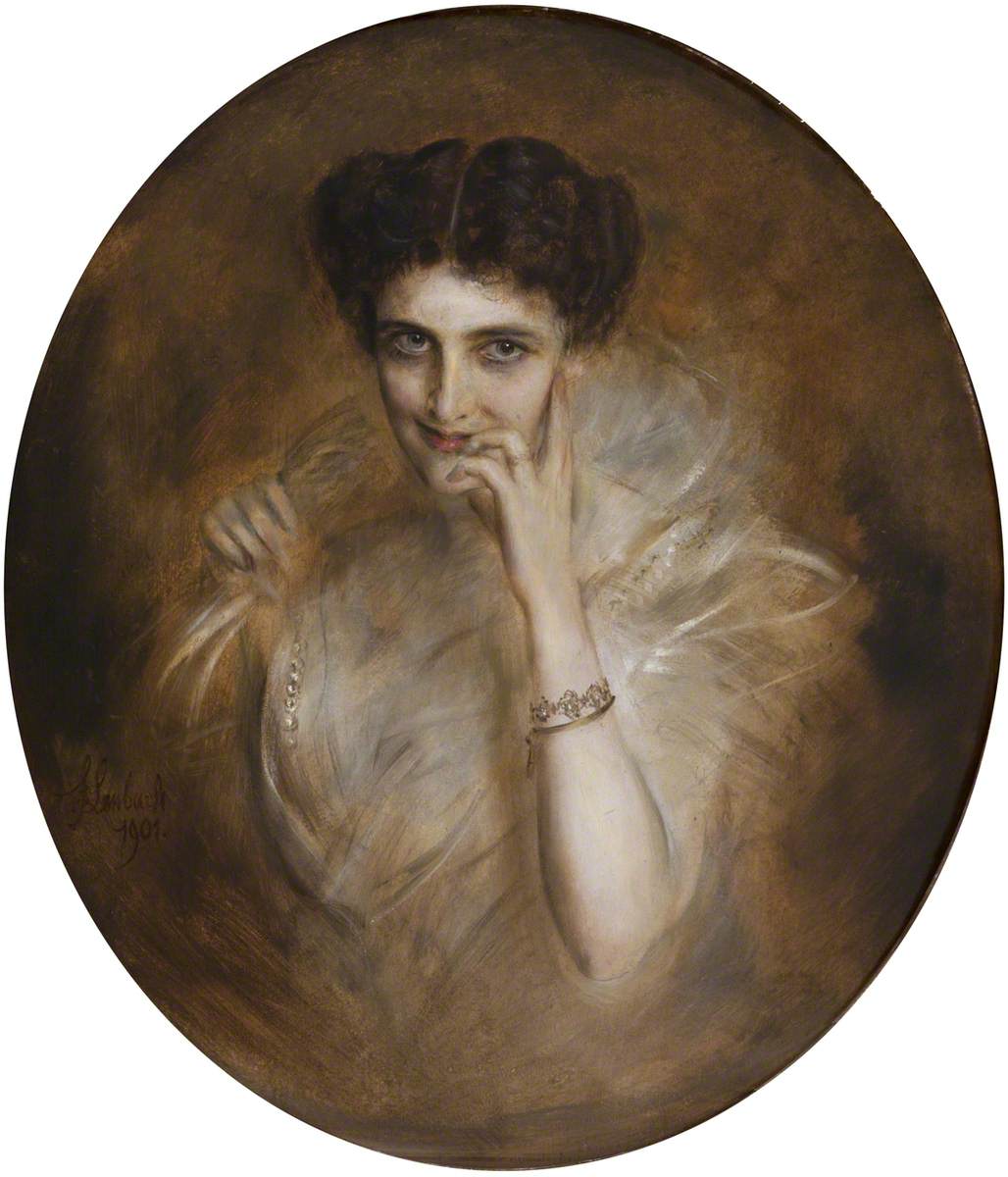 Mary Victoria Leiter (1870–1906), Lady Curzon, vintage artwork by Franz von Lenbach, 12x8" (A4) Poster
