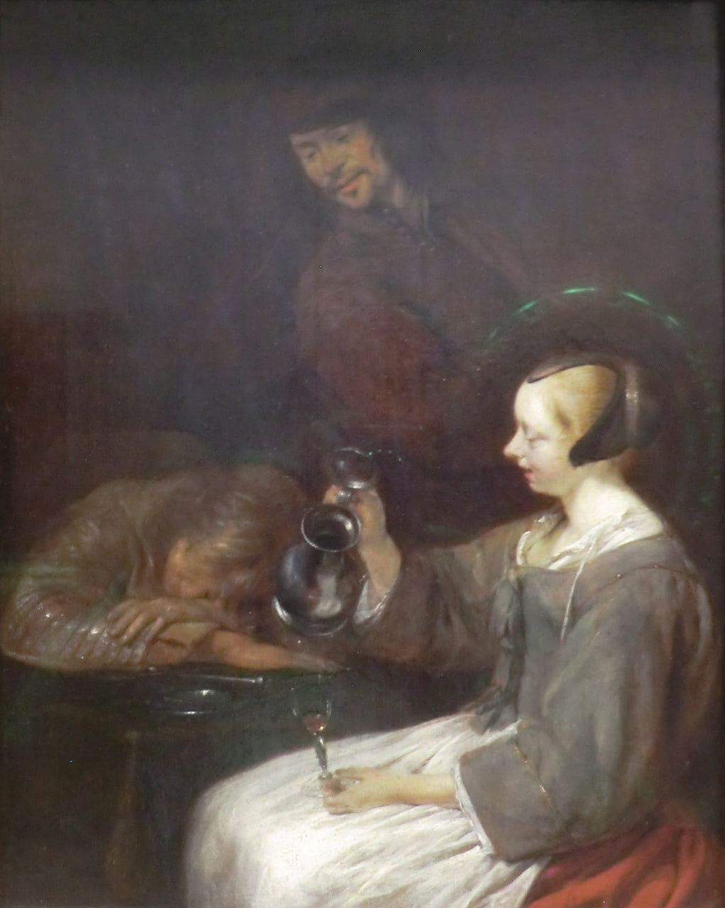 Young Dutchman after Too Much Drink, vintage artwork by Gerard ter Borch, 12x8" (A4) Poster