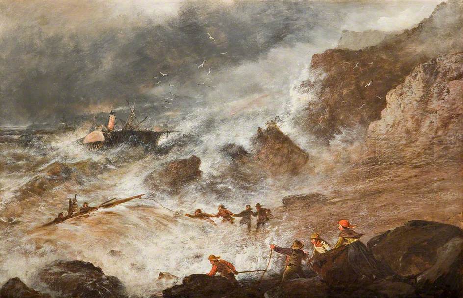 After the Wreck, vintage artwork by James Webb, 12x8" (A4) Poster
