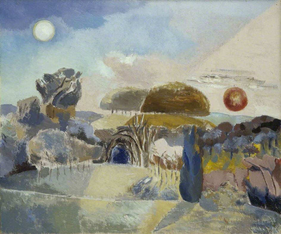 Landscape of the Vernal Equinox (III), vintage artwork by Paul Nash, 12x8" (A4) Poster