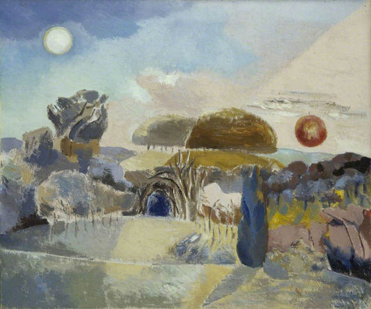 Landscape of the Vernal Equinox (III), vintage artwork by Paul Nash, 12x8" (A4) Poster