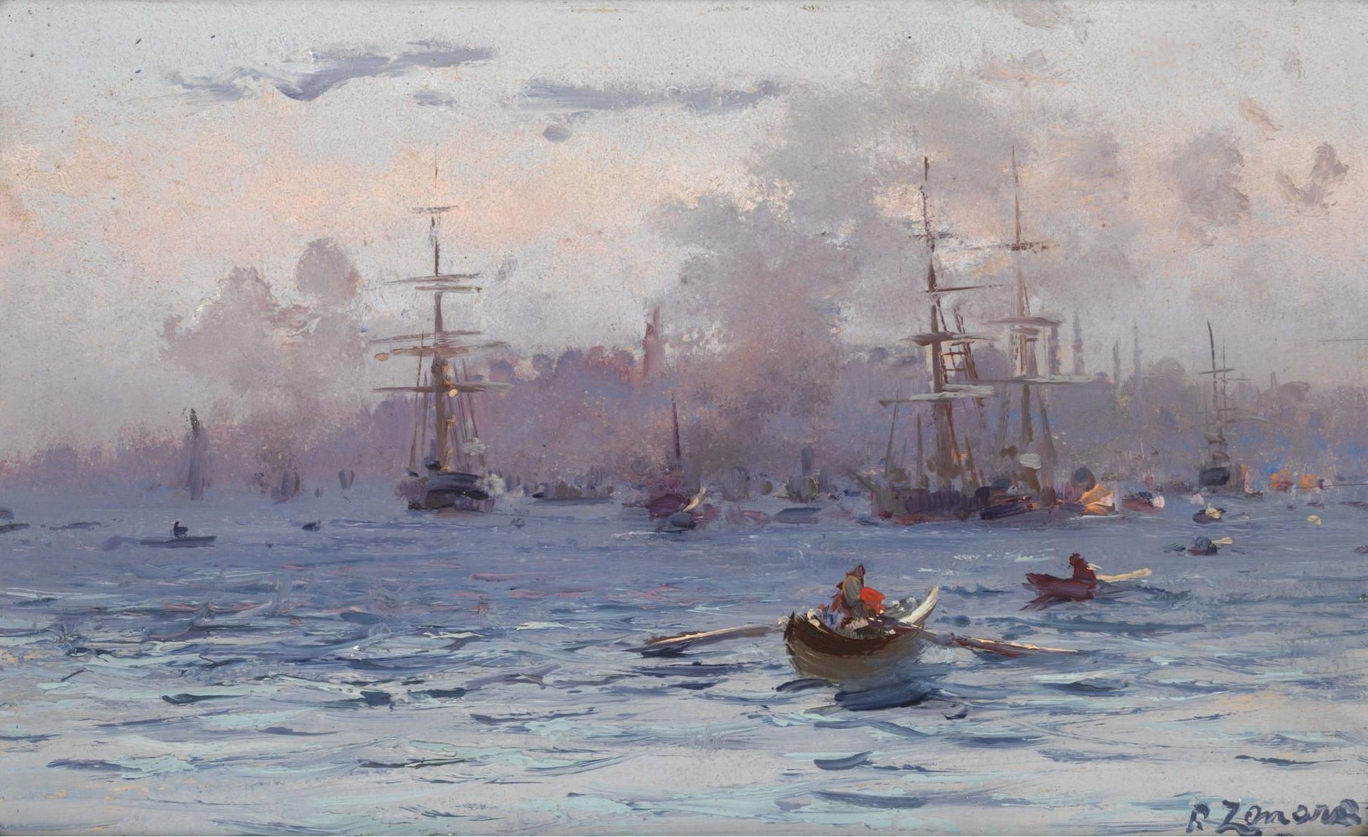 The Seraglio Point, Istanbul, vintage artwork by Fausto Zonaro, 12x8" (A4) Poster
