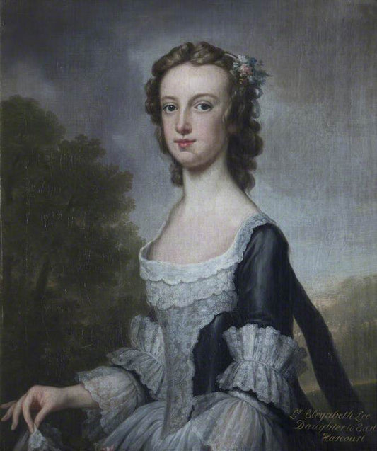 Lady Elizabeth Harcourt (d.1811), Lady Lee, vintage artwork by Attributed to George Knapton, 12x8" (A4) Poster
