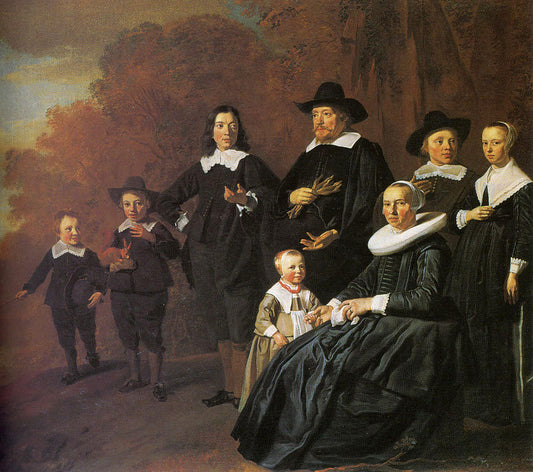 Portrait of the Family of Rutger van Weert and Maria Beels, vintage artwork by Jacob Van Loo, 12x8" (A4) Poster