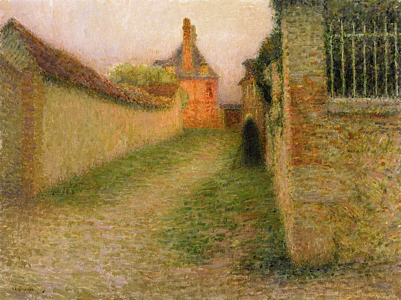 Dead End, Gerberoy, vintage artwork by Henri Le Sidaner, 12x8" (A4) Poster