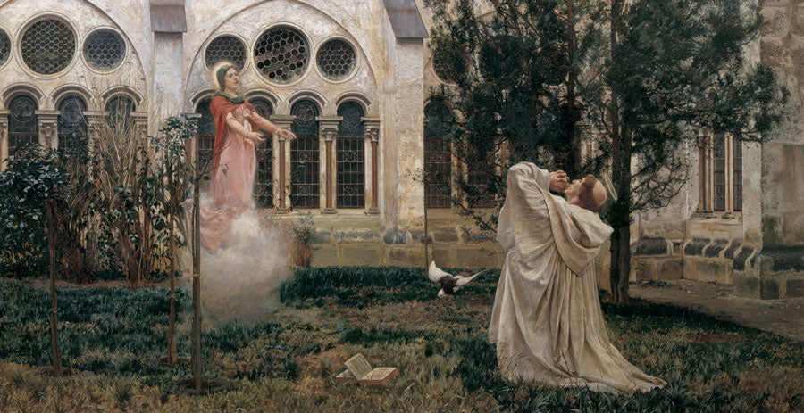 Vision of St. Bernard by Wilhelm Bernatzik,A3(16x12")Poster