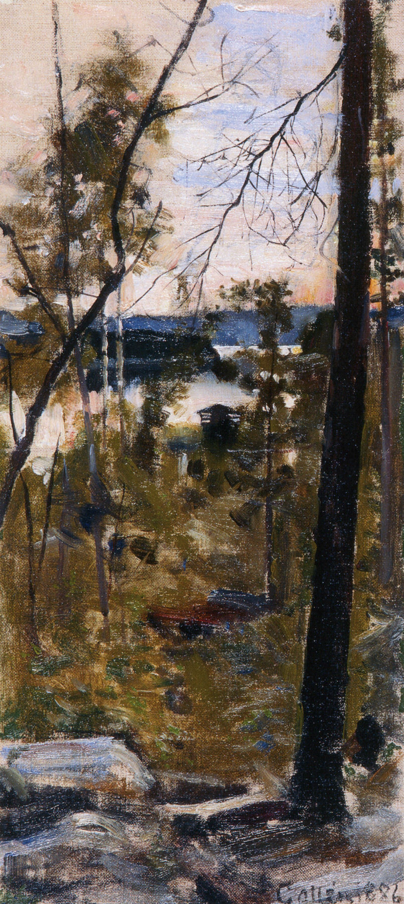 Evening Landscape from Korpilahti by Akseli Gallen-Kallela,A3(16x12")Poster