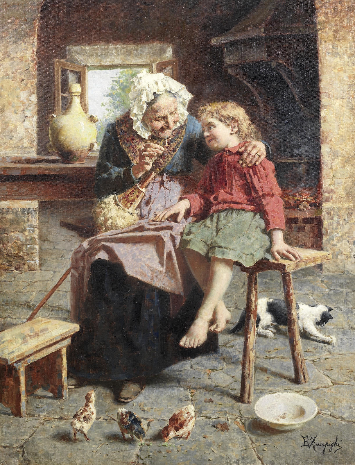 Grandma's Adventures by Eugenio Zampighi,A3(16x12")Poster