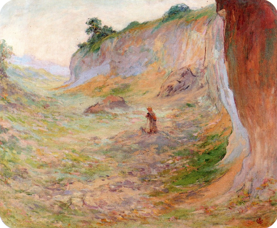 Cliffs at Pantin, vintage artwork by Claude-Emil Schuffenecker, 12x8" (A4) Poster