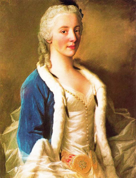 Marie Charlotte Boissier, vintage artwork by Jean-Étienne Liotard, 12x8" (A4) Poster