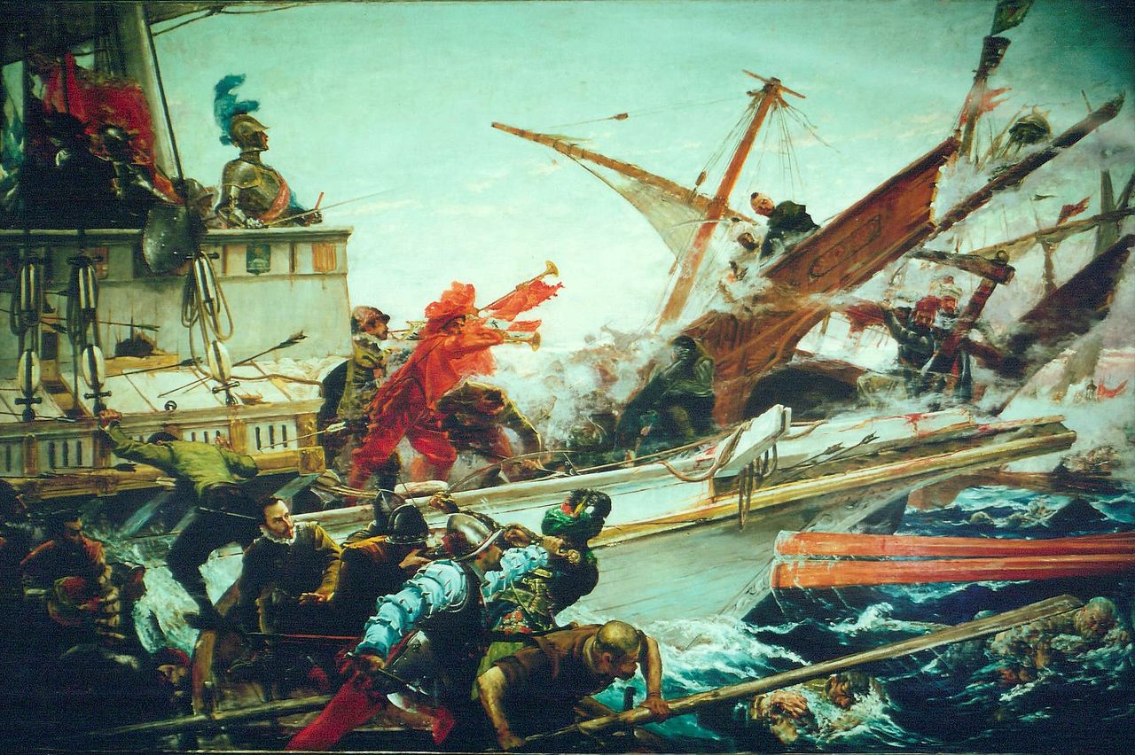 The Battle of Lepanto of 1571 by Juan Luna y Novicio,A3(16x12")Poster