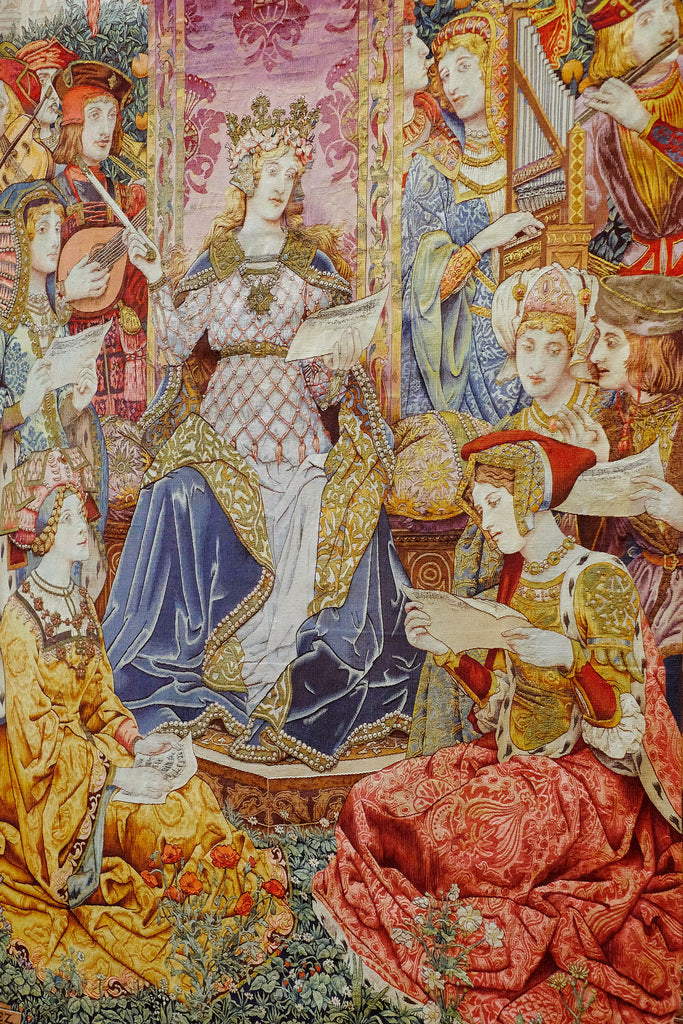 Allegory of Music, vintage artwork by Jacques Clement Wagrez, 12x8" (A4) Poster
