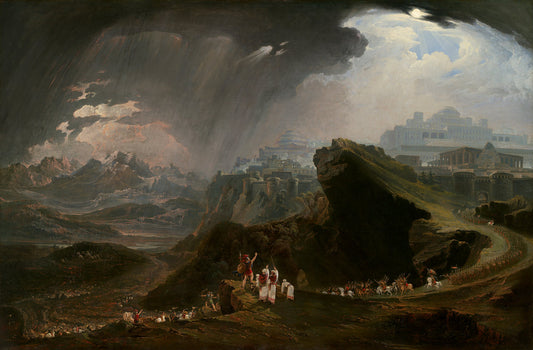Joshua Commanding the Sun to Stand Still upon Gibeon, vintage artwork by John Martin, 12x8" (A4) Poster