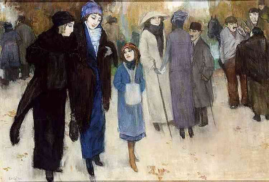 Leaving the Theater by Leo Gestel,16x12(A3) Poster