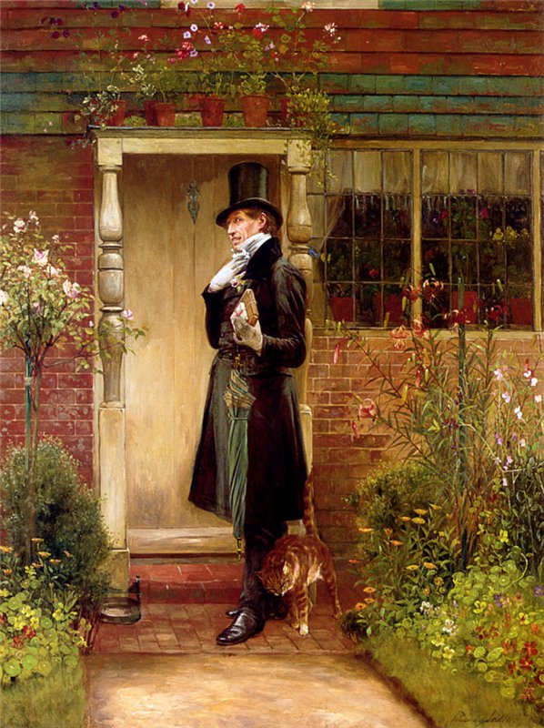 The Suitor, vintage artwork by Walter Dendy Sadler, 12x8" (A4) Poster