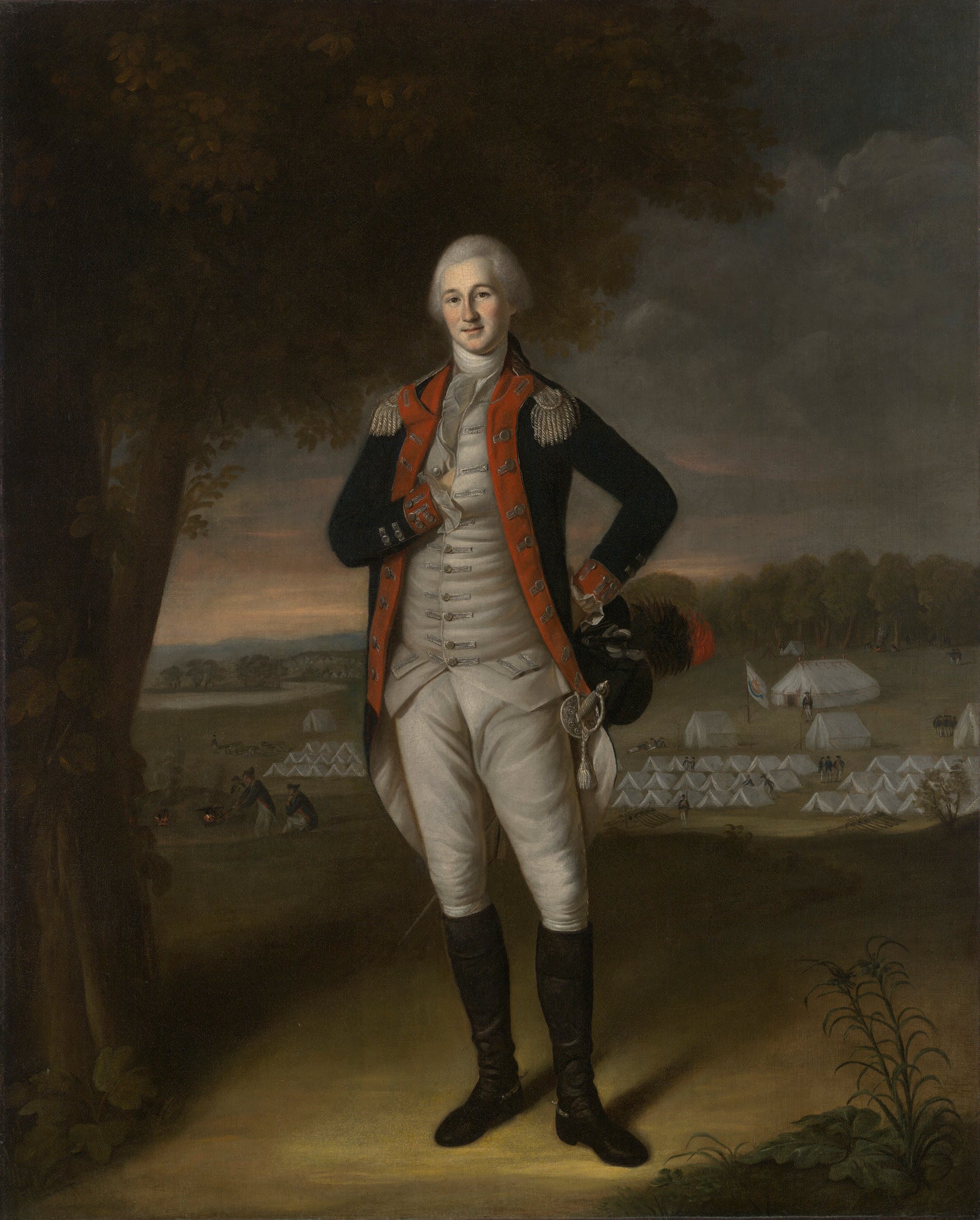 Walter Stewart (1756-1796), vintage artwork by Charles Willson Peale, 12x8" (A4) Poster