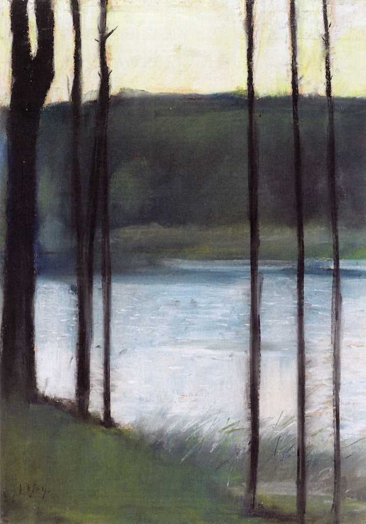 Evening mood on a lake in Grunewald by Lesser Ury,A3(16x12")Poster