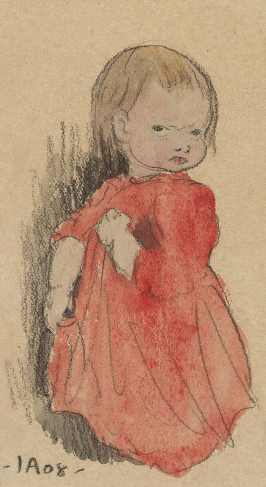 Lillian, vintage artwork by Ivar Arosenius, 12x8" (A4) Poster