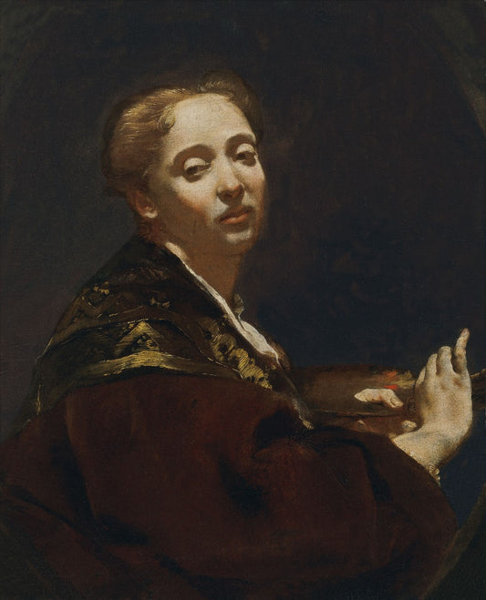 Portrait of Giuli Lama, vintage artwork by Giovanni Battista Piazzetta, 12x8" (A4) Poster