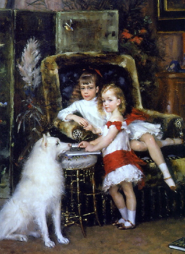 The Children of Alexander III, vintage artwork by Albert Edelfelt, 12x8" (A4) Poster