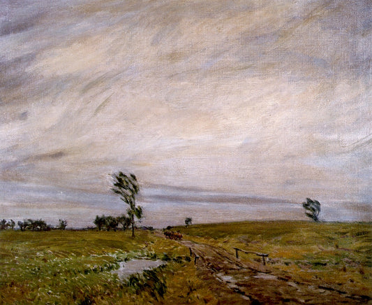 The Wet Wind, vintage artwork by William Langson Lathrop, 12x8" (A4) Poster