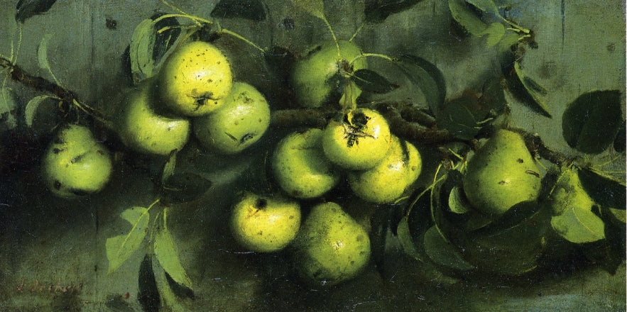 Bough of Pears with Yellow Jacket by Joseph Decker,A3(16x12")Poster