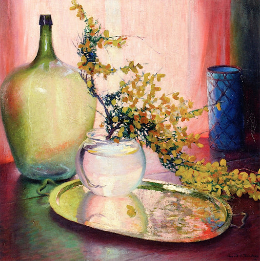 Still Life - Scotch Broom by Gerrit Albertus Beneker,16x12(A3) Poster