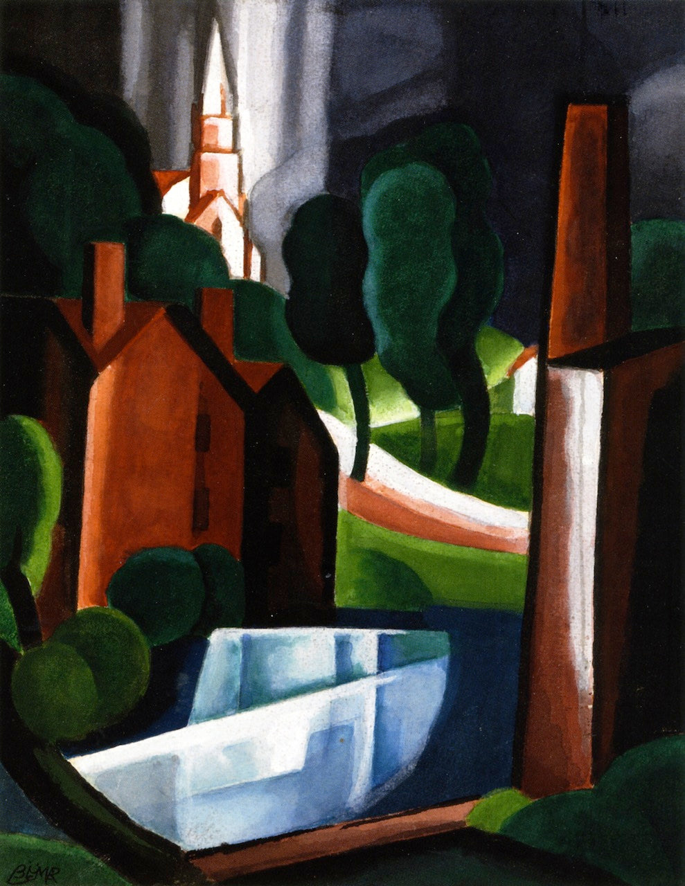 New Hampshire Town by Oscar Bluemner,A3(16x12")Poster