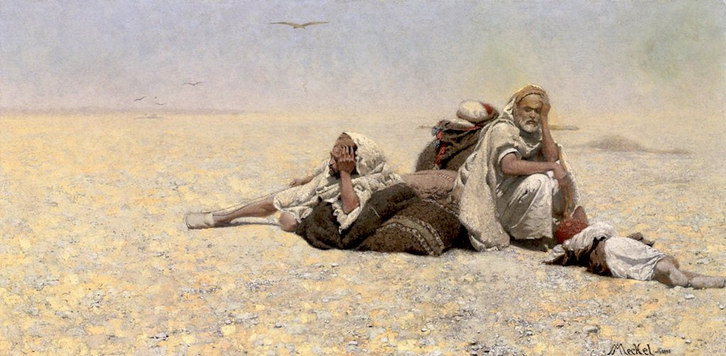 A Land without Shade, vintage artwork by Adolf von Meckel, 12x8" (A4) Poster