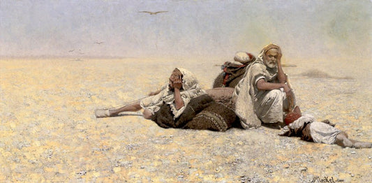 A Land without Shade, vintage artwork by Adolf von Meckel, 12x8" (A4) Poster