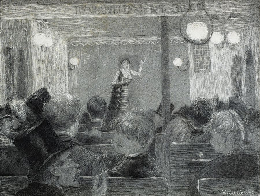 At the Theater, vintage artwork by Felix Vallotton, 12x8" (A4) Poster