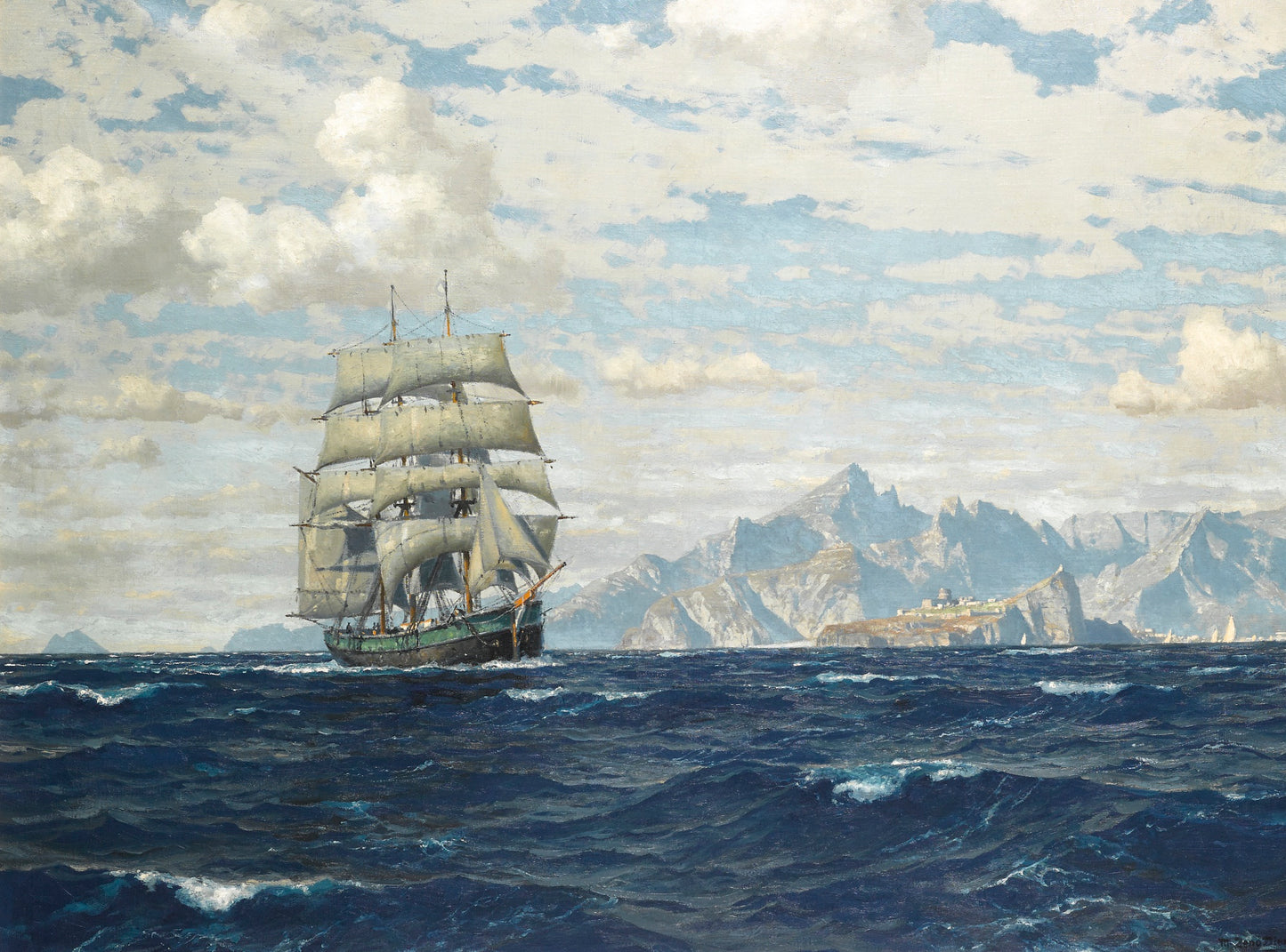 Tall Ship off Crete by Michael Zeno Diemer,A3(16x12")Poster