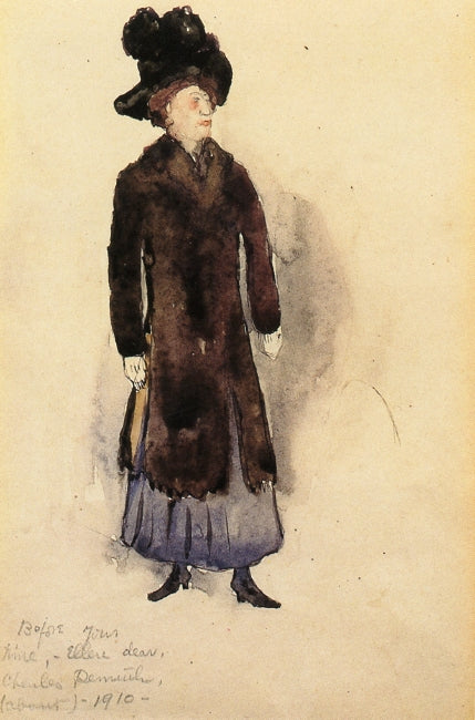 Aunt Ellen, vintage artwork by Charles Demuth, 12x8" (A4) Poster
