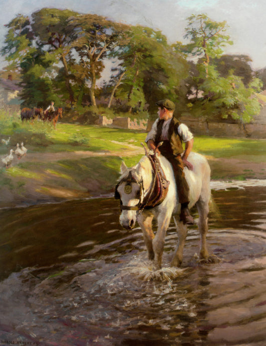 The Close of a Summer Day, vintage artwork by Harold Charles Francis Harvey, 12x8" (A4) Poster