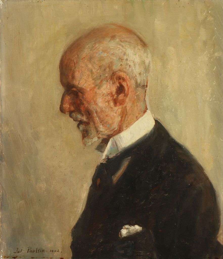 Portrait of Merchant Andreas Collstrop by Julius Paulsen,A3(16x12")Poster