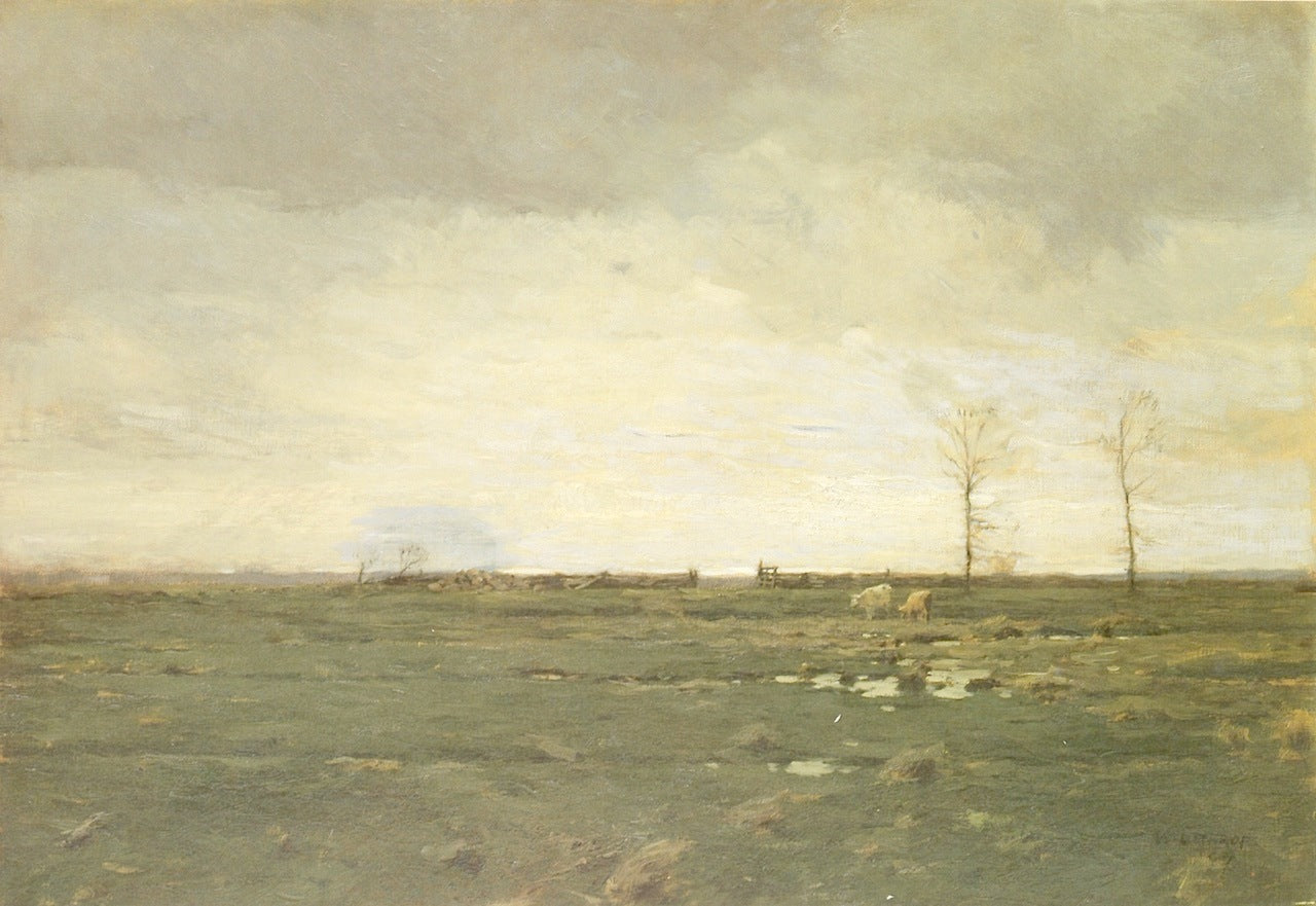 The Meadows, vintage artwork by William Langson Lathrop, 12x8" (A4) Poster