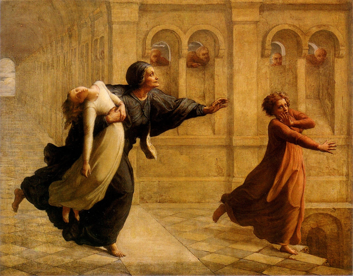 Poem of the Soul 08, Nightmare, vintage artwork by Louis Janmot, A3 (16x12") Poster Print