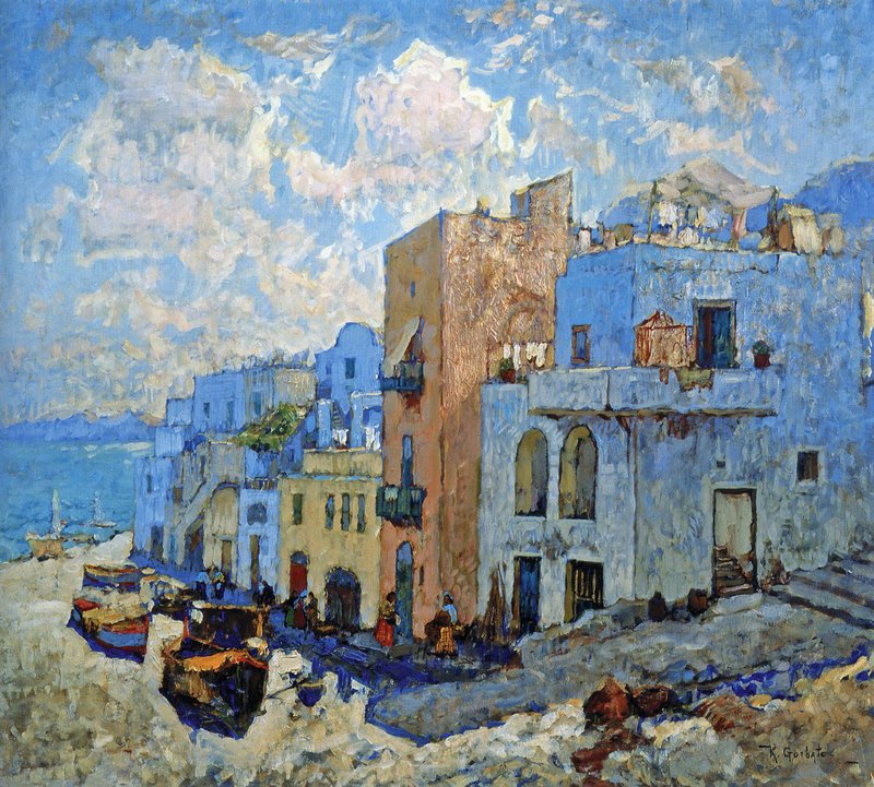 Fishing Street, Capri by Konstantin Gorbatov,16x12(A3) Poster