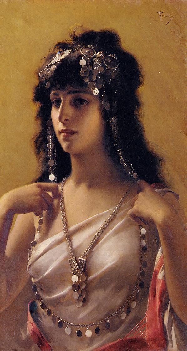 An Oriental Beauty by Luis Ricardo Falero,A3(16x12")Poster